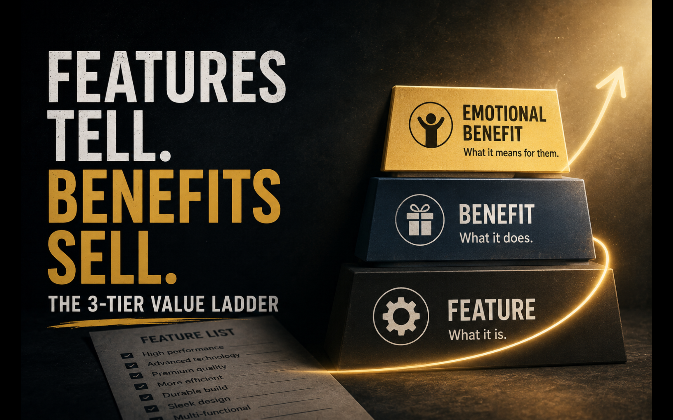 Features Tell, Benefits Sell: The 3-Tier Value Ladder in Copywriting (Part 3)